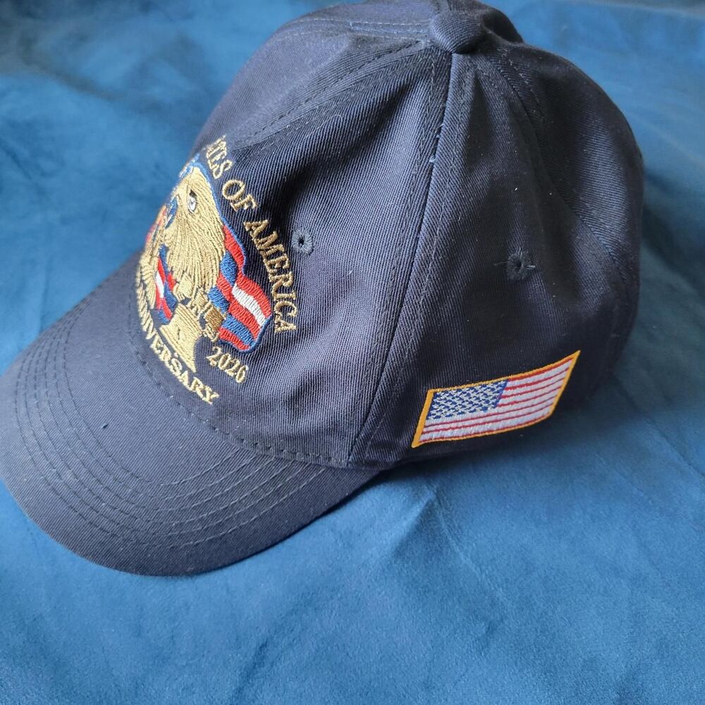 New! America 250 American Flag, Liberty Bell, Statue Of Liberty Navy Blue Hat
